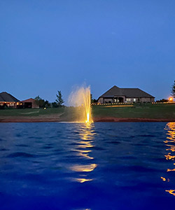 Tall Arch floating fountain spray