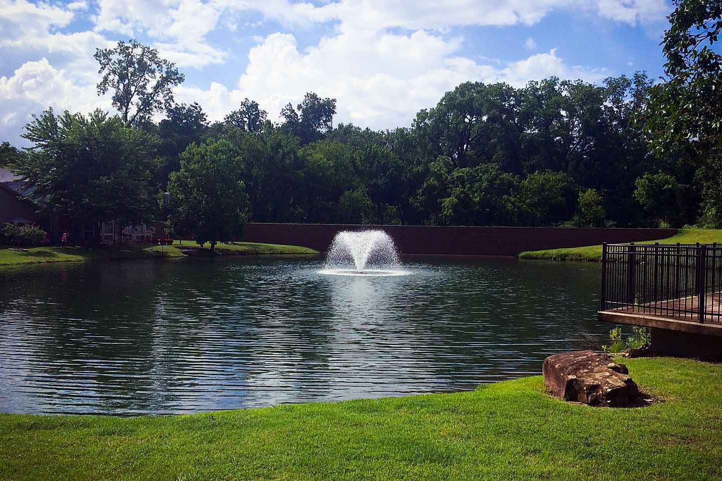 North Star Decorative Lake Aerator at a resort